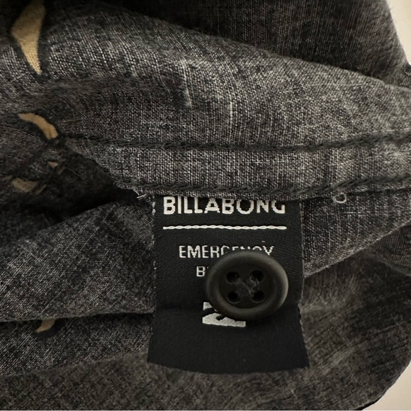 Billabong Mens Tropical Black Button Down Shirt - Picture 10 of 12